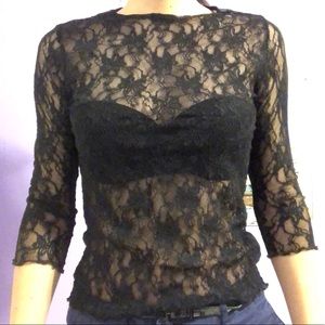 See-through lace top